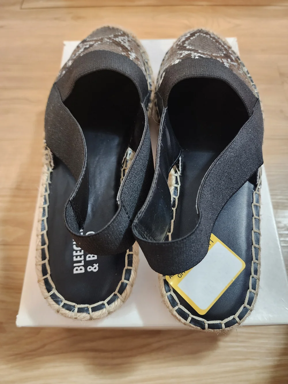 Bleecker & Bond Black Snake-Print Espadrille Slingbacks